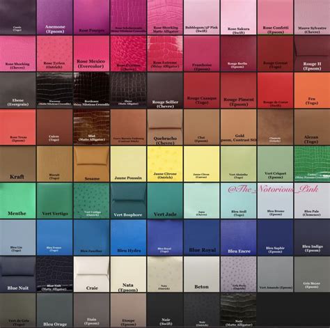 hermes colors names|hermès color chart 2022.